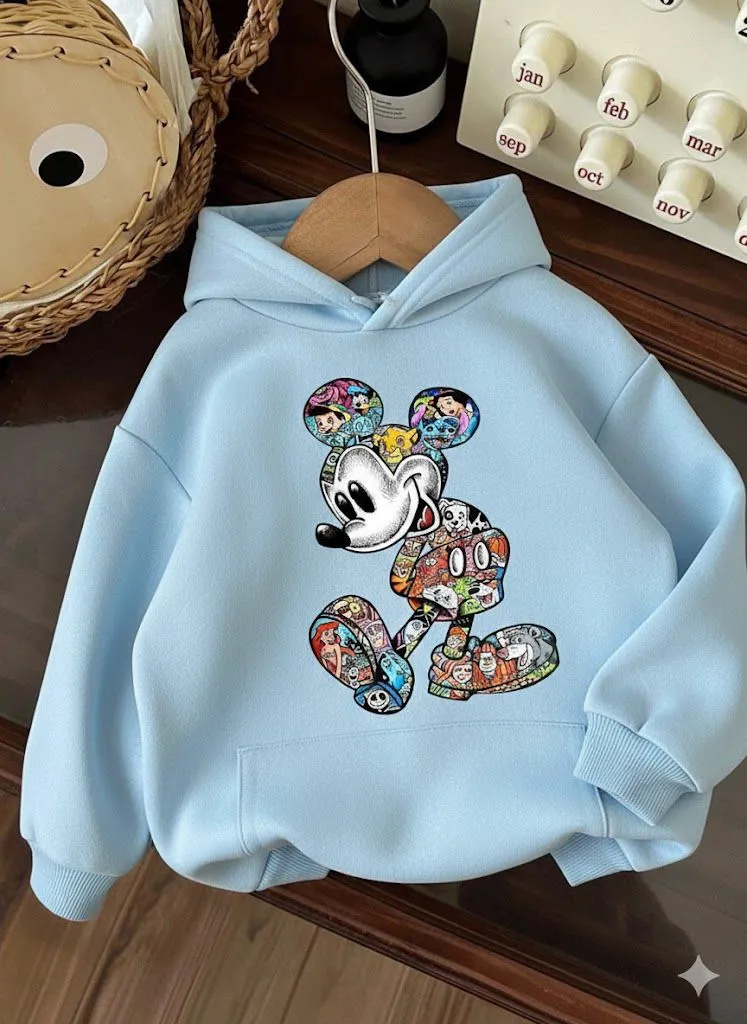 Zara Hoodies for girls (3XL, Sky blue)